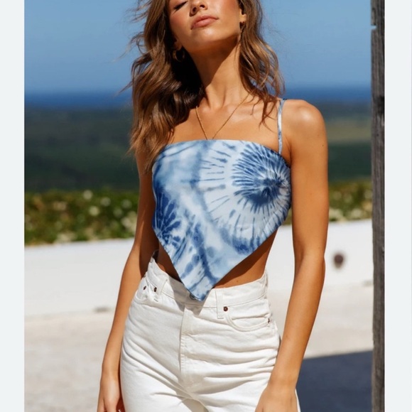 Printed Paisley Scarf Top, M, L - Picture 12 of 12